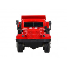 Машина "АВТОПАНОРАМА" "Грузовик", красный, 1/32, свет, звук, инерция, в/к 24*8*10 см