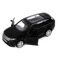Машина "АВТОПАНОРАМА" Land Rover Range Rover Velar, черный, 1/42, инерция, в/к 17,5*12,5*6,5 см