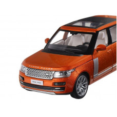 Машина "АВТОПАНОРАМА" 2013 Range Rover, оранжевый, 1/34, свет, звук, инерция, в/к 17,5*13,5*9 см