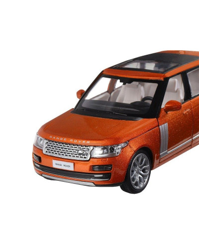 Машина "АВТОПАНОРАМА" 2013 Range Rover, оранжевый, 1/34, свет, звук, инерция, в/к 17,5*13,5*9 см