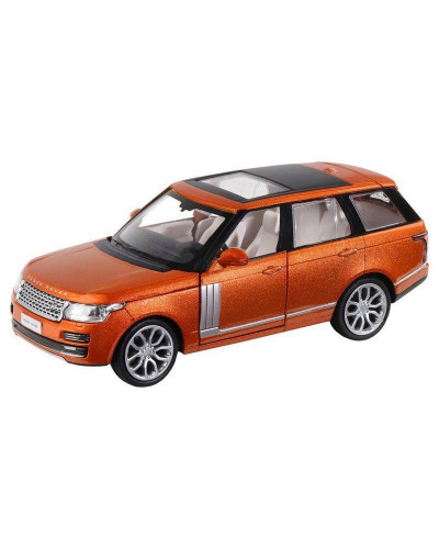 Машина "АВТОПАНОРАМА" 2013 Range Rover, оранжевый, 1/34, свет, звук, инерция, в/к 17,5*13,5*9 см