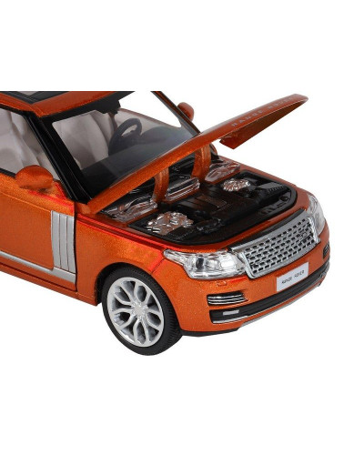 Машина "АВТОПАНОРАМА" 2013 Range Rover, оранжевый, 1/34, свет, звук, инерция, в/к 17,5*13,5*9 см
