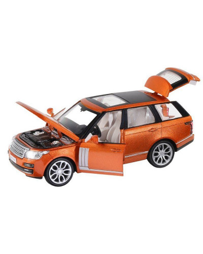 Машина "АВТОПАНОРАМА" 2013 Range Rover, оранжевый, 1/34, свет, звук, инерция, в/к 17,5*13,5*9 см