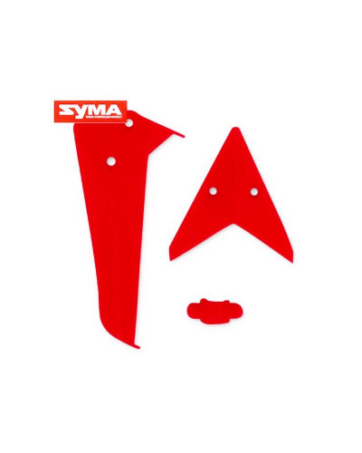 Хвостовое оперение (красное) для вертолета Syma S5