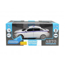 Машина "АВТОПАНОРАМА" LADA VESTA "Полиция" седан, 1/24, свет. звук. эффекты, в/к 24,5*12,5*10,5 см
