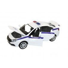 Машина "АВТОПАНОРАМА" LADA VESTA "Полиция" седан, 1/24, свет. звук. эффекты, в/к 24,5*12,5*10,5 см