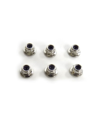 Гайка самоконтрящаяся M3 хром, 6шт.