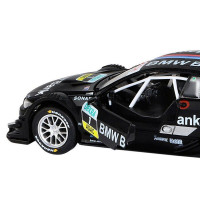 Машина "АВТОПАНОРАМА" BMW M3 DTM, черный, 1/32, свет, звук, инерция, в/к 17,5*13,5*9 см
