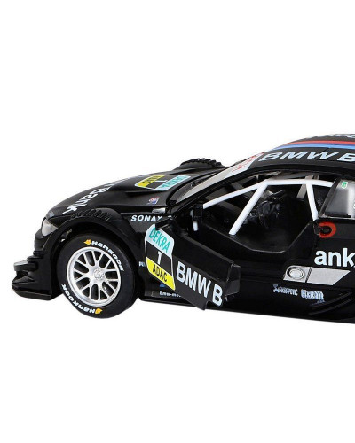 Машина "АВТОПАНОРАМА" BMW M3 DTM, черный, 1/32, свет, звук, инерция, в/к 17,5*13,5*9 см