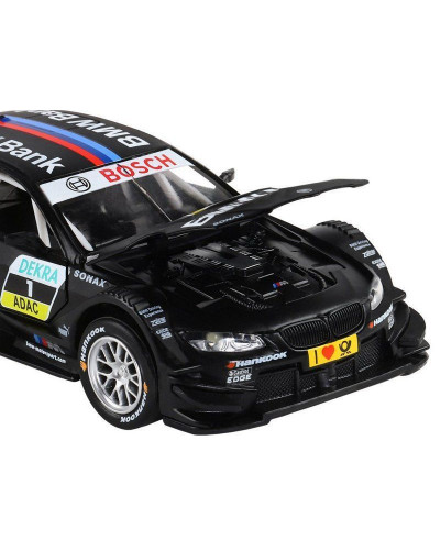 Машина "АВТОПАНОРАМА" BMW M3 DTM, черный, 1/32, свет, звук, инерция, в/к 17,5*13,5*9 см