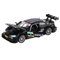 Машина "АВТОПАНОРАМА" BMW M3 DTM, черный, 1/32, свет, звук, инерция, в/к 17,5*13,5*9 см