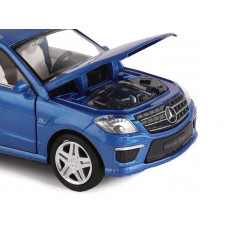 Машина "АВТОПАНОРАМА" Mercedes-Benz ML63 AMG, синий, 1/32, свет, звук, инерция, в/к 17,5*13,5*9 см
