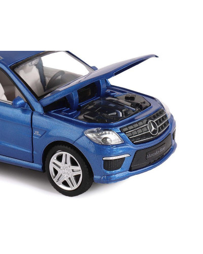 Машина "АВТОПАНОРАМА" Mercedes-Benz ML63 AMG, синий, 1/32, свет, звук, инерция, в/к 17,5*13,5*9 см