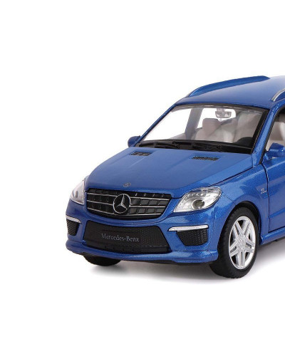 Машина "АВТОПАНОРАМА" Mercedes-Benz ML63 AMG, синий, 1/32, свет, звук, инерция, в/к 17,5*13,5*9 см