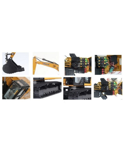 Радиоуправляемый экскаватор с гидравлической системой HUI NA TOYS 2.4G 22CH 1/16 RTR