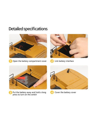 Радиоуправляемый экскаватор с гидравлической системой HUI NA TOYS 2.4G 22CH 1/16 RTR