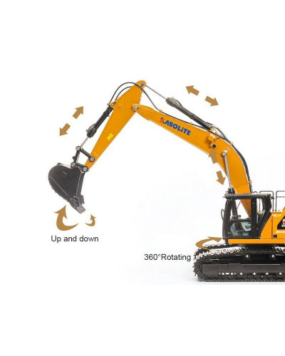 Радиоуправляемый экскаватор с гидравлической системой HUI NA TOYS 2.4G 22CH 1/16 RTR