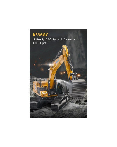 Радиоуправляемый экскаватор с гидравлической системой HUI NA TOYS 2.4G 22CH 1/16 RTR