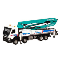 Машина "АВТОПАНОРАМА" Volvo бетононасос, белый, 1/50, свет, звук, в/к 28*14*10 см