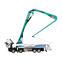 Машина "АВТОПАНОРАМА" Volvo бетононасос, белый, 1/50, свет, звук, в/к 28*14*10 см