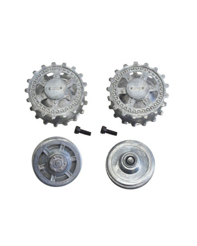 Ведущая звездочка 2 шт и ленивец 2 штуки для танка Pantera (металл)