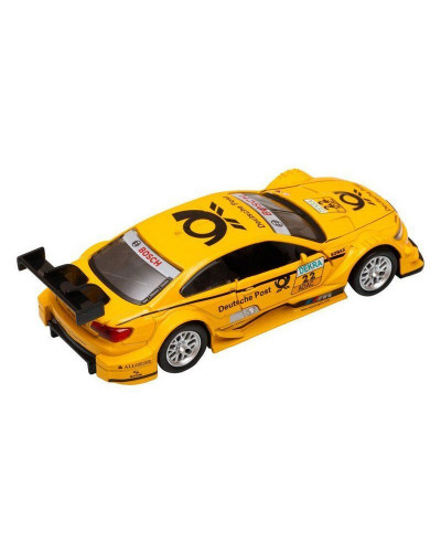 Машина "АВТОПАНОРАМА" BMW M3 DTM, желтый, 1/42, инерция, в/к 17,5*12,5*6,5 см