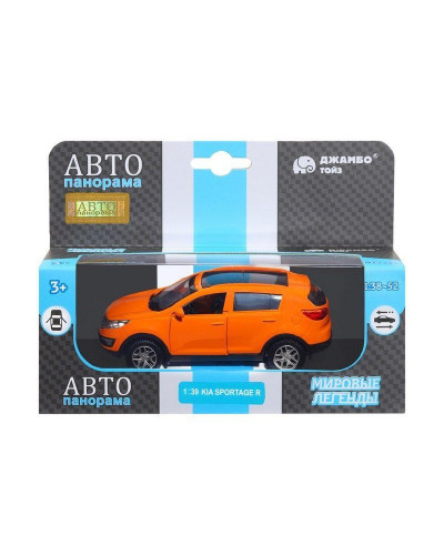 Машина "АВТОПАНОРАМА" KIA SPORTAGE R, оранжевый, 1/39, инерция, в/к 17,5*12,5*6,5 см