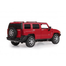 Машина "АВТОПАНОРАМА" Hummer H3, красный, 1/24, свет, звук, в/к 24,5*12,5*10,5 см