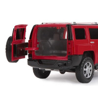 Машина "АВТОПАНОРАМА" Hummer H3, красный, 1/24, свет, звук, в/к 24,5*12,5*10,5 см