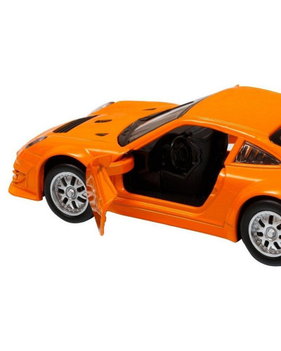 Машина "АВТОПАНОРАМА" Porsche 911 GT3 RSR, оранжевый, 1/39, инерция, в/к 17,5*12,5*6,5 см