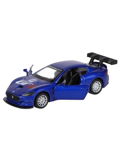 Машина "АВТОПАНОРАМА" Maserati Gran Turismo MC GT4, синий, 1/43, инерция, в/к 17,5*12,5*6,5 см