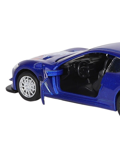Машина "АВТОПАНОРАМА" Maserati Gran Turismo MC GT4, синий, 1/43, инерция, в/к 17,5*12,5*6,5 см