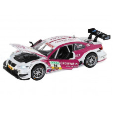 Машина "АВТОПАНОРАМА" BMW M3 DTM, белый-розовый, 1/32, свет, звук, инерция, в/к 17,5*13,5*9 см