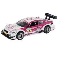 Машина "АВТОПАНОРАМА" BMW M3 DTM, белый-розовый, 1/32, свет, звук, инерция, в/к 17,5*13,5*9 см