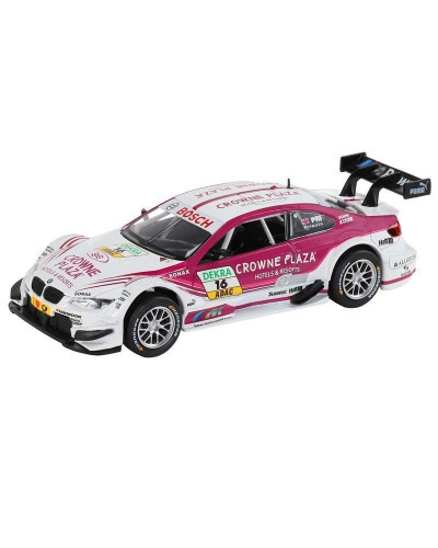 Машина "АВТОПАНОРАМА" BMW M3 DTM, белый-розовый, 1/32, свет, звук, инерция, в/к 17,5*13,5*9 см