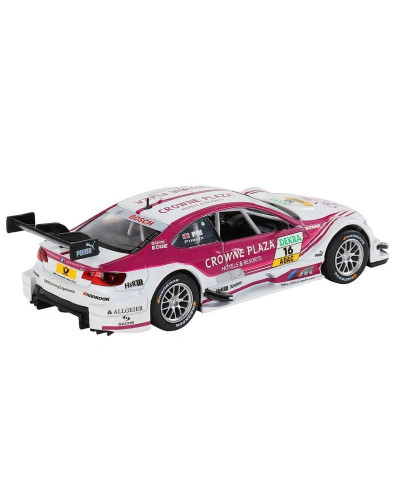 Машина "АВТОПАНОРАМА" BMW M3 DTM, белый-розовый, 1/32, свет, звук, инерция, в/к 17,5*13,5*9 см