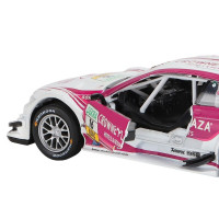 Машина "АВТОПАНОРАМА" BMW M3 DTM, белый-розовый, 1/32, свет, звук, инерция, в/к 17,5*13,5*9 см