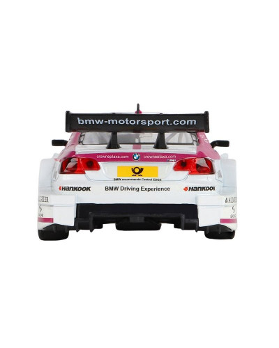 Машина "АВТОПАНОРАМА" BMW M3 DTM, белый-розовый, 1/32, свет, звук, инерция, в/к 17,5*13,5*9 см