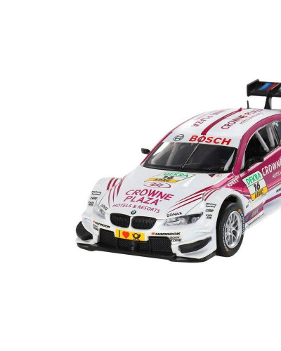Машина "АВТОПАНОРАМА" BMW M3 DTM, белый-розовый, 1/32, свет, звук, инерция, в/к 17,5*13,5*9 см