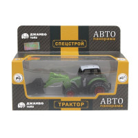 Машина "АВТОПАНОРАМА" ТРАКТОР, зеленый, инерция, в/к 20,5*7,5*9 см