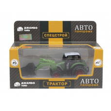 Машина "АВТОПАНОРАМА" ТРАКТОР, зеленый, инерция, в/к 20,5*7,5*9 см
