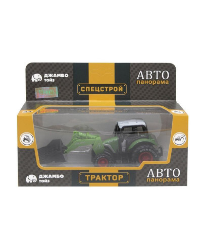 Машина "АВТОПАНОРАМА" ТРАКТОР, зеленый, инерция, в/к 20,5*7,5*9 см
