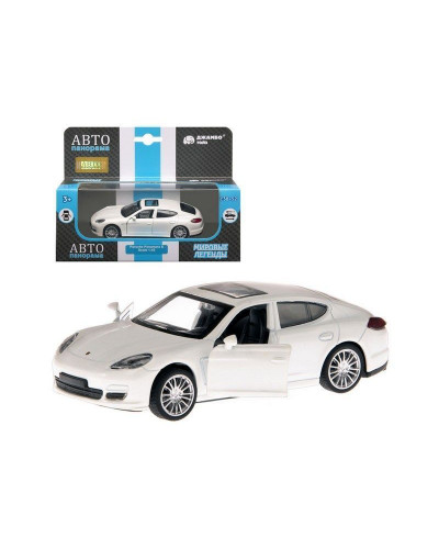 Машина "АВТОПАНОРАМА" Porsche Panamera S, белый, 1/43, инерция, в/к 17,5*12,5*6,5 см